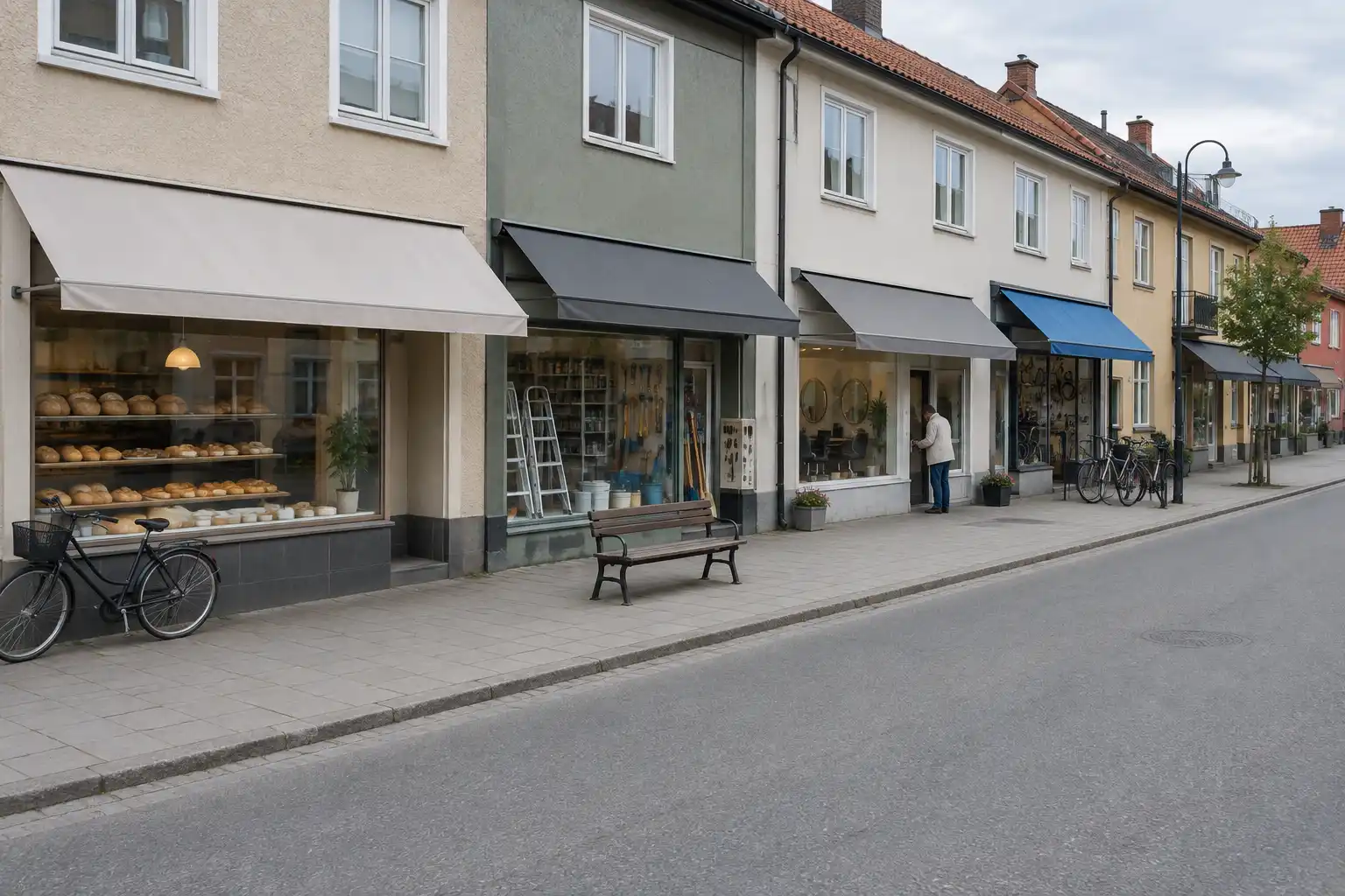 Butiksägare låser upp på en småstadsgata, bidrag för småföretag: fler än 25 finansieringsmöjligheter (2026)